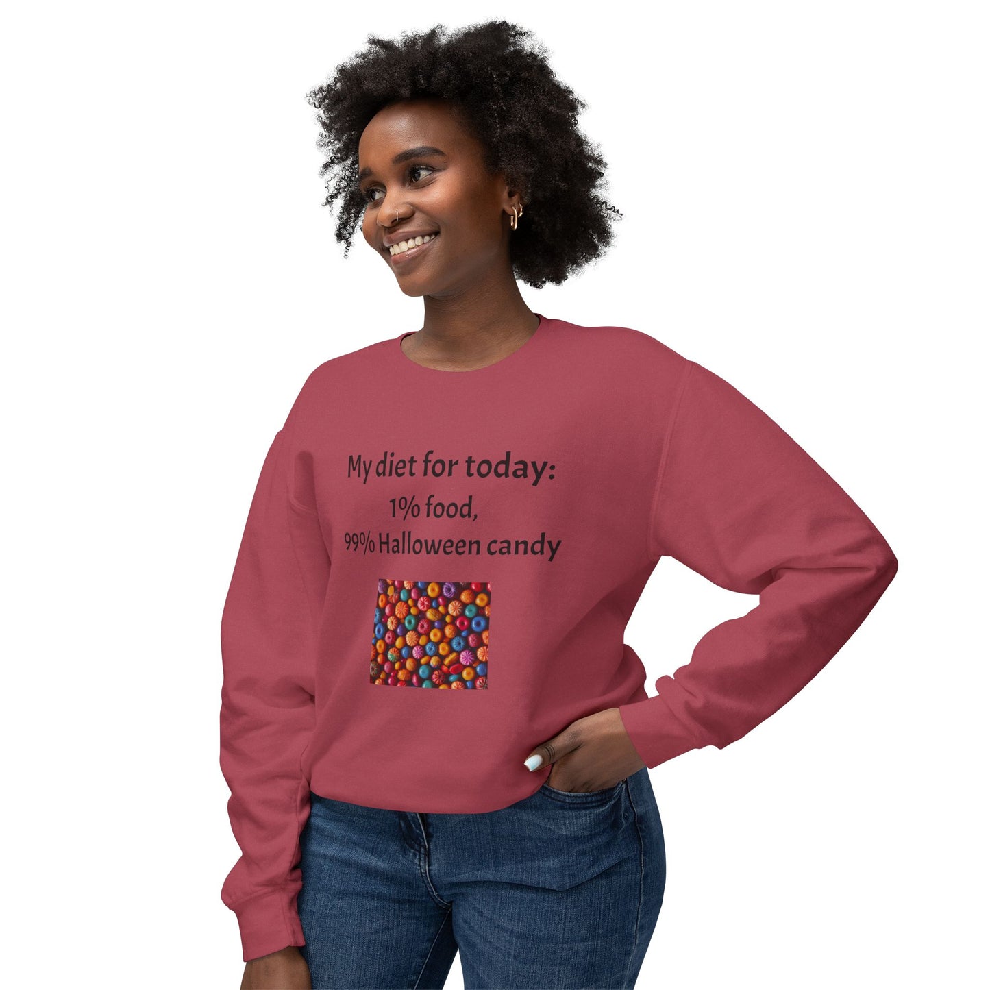 Halloween Lightweight Sweatshirt - Candy Lover Design