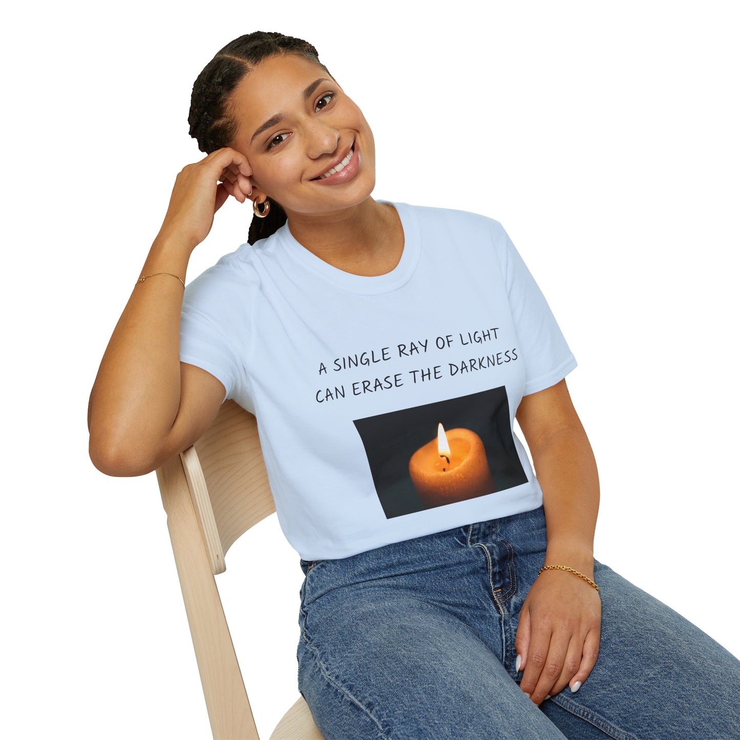 Unisex T-Shirt - A Single Ray Of Light Inspirational Quote