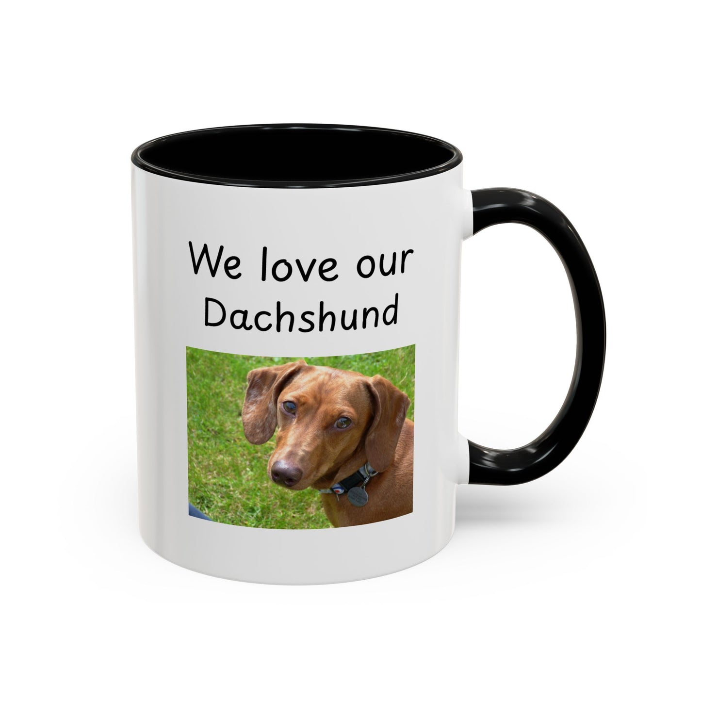 Keramiktasse - "Wir lieben unseren Dackel"