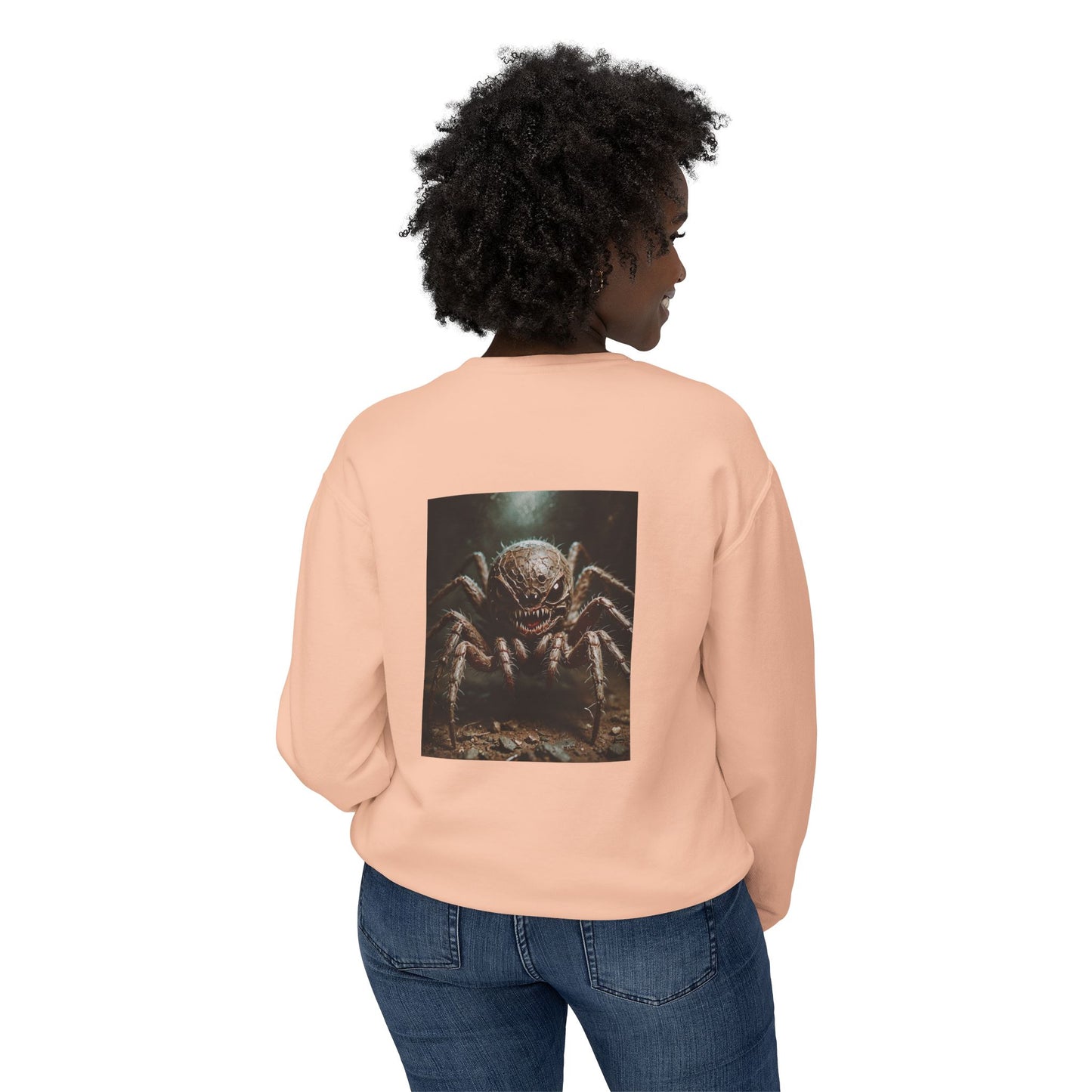 Unisex Lightweight Sweatshirt - Funny Spider Design