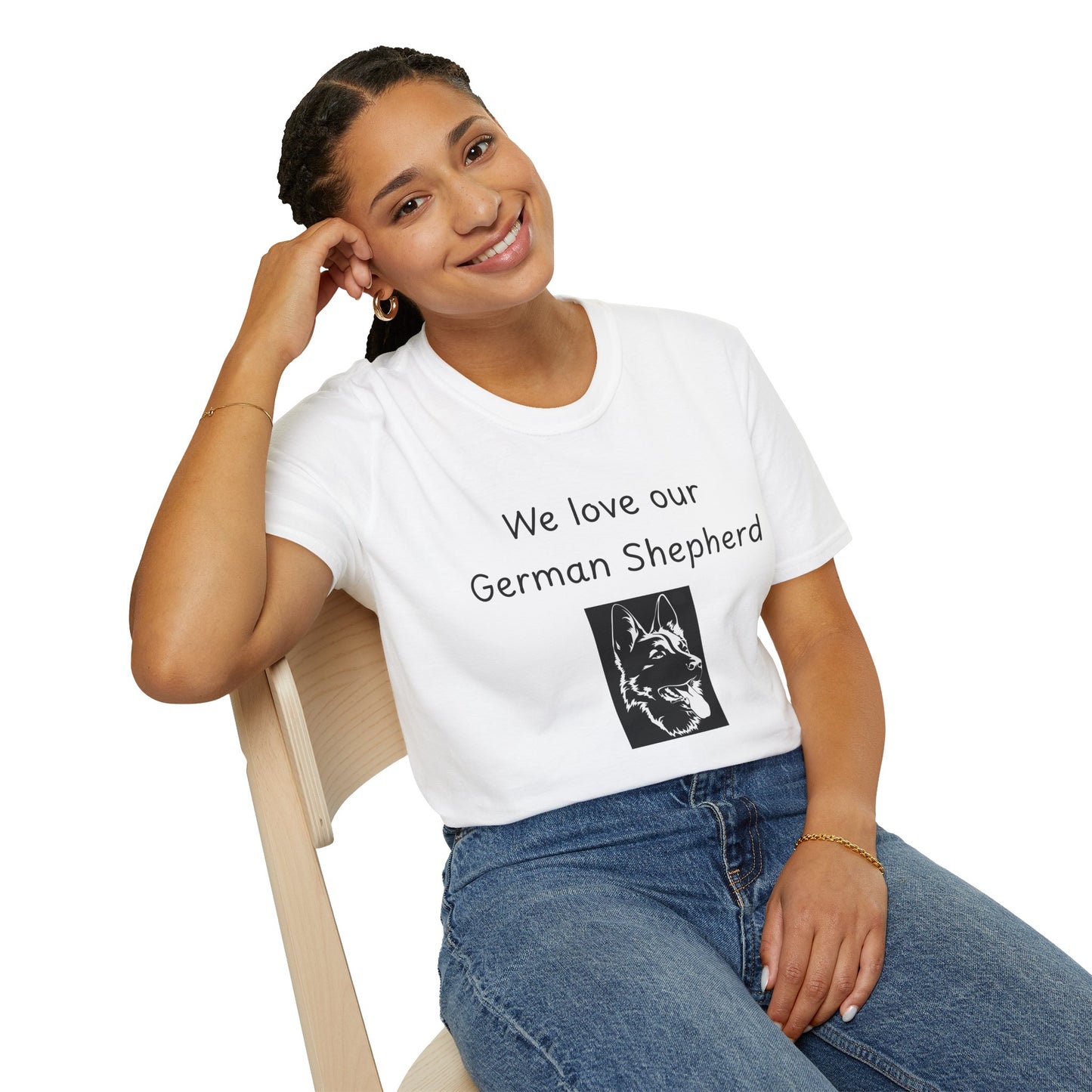 Unisex T-Shirt - "We Love Our German Shepherd" - Dog Owner Tee