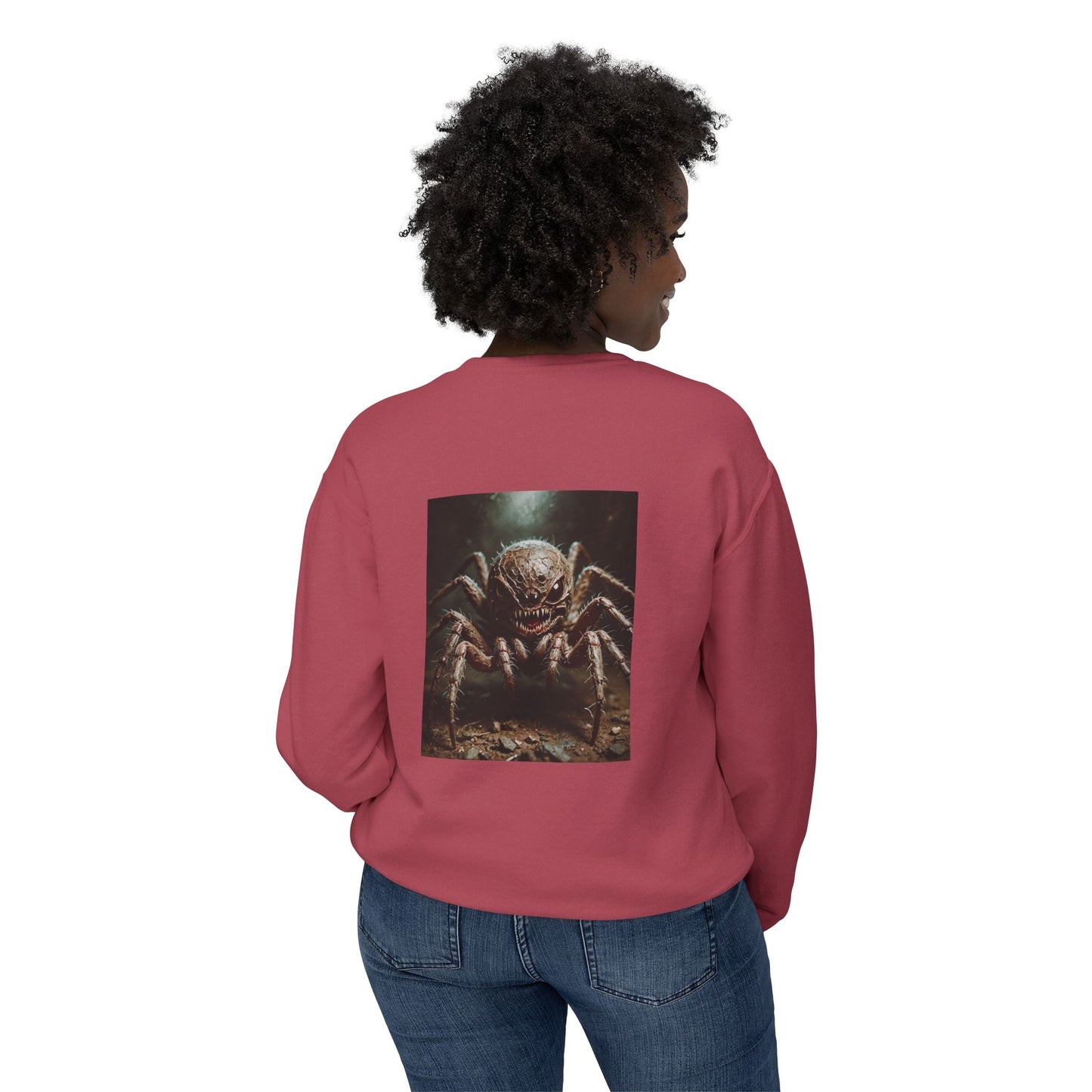 Unisex Lightweight Sweatshirt - Funny Spider Design