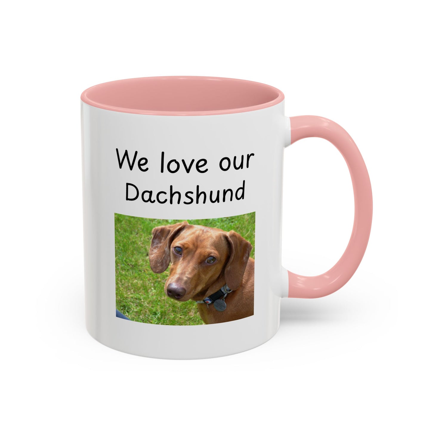Keramiktasse - "Wir lieben unseren Dackel"