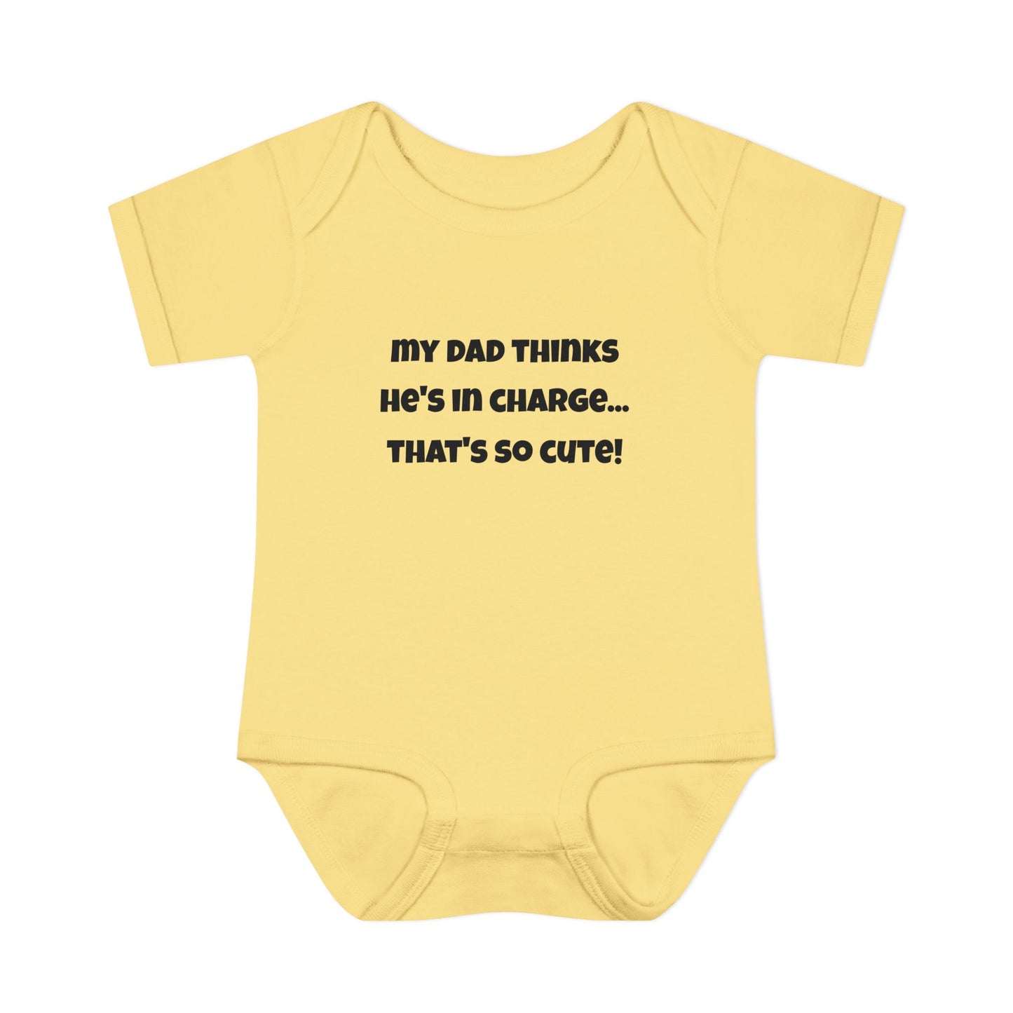Body für Säuglinge/Kleinkinder – „Mein Vater denkt, er hat das Sagen“, lustiges Design