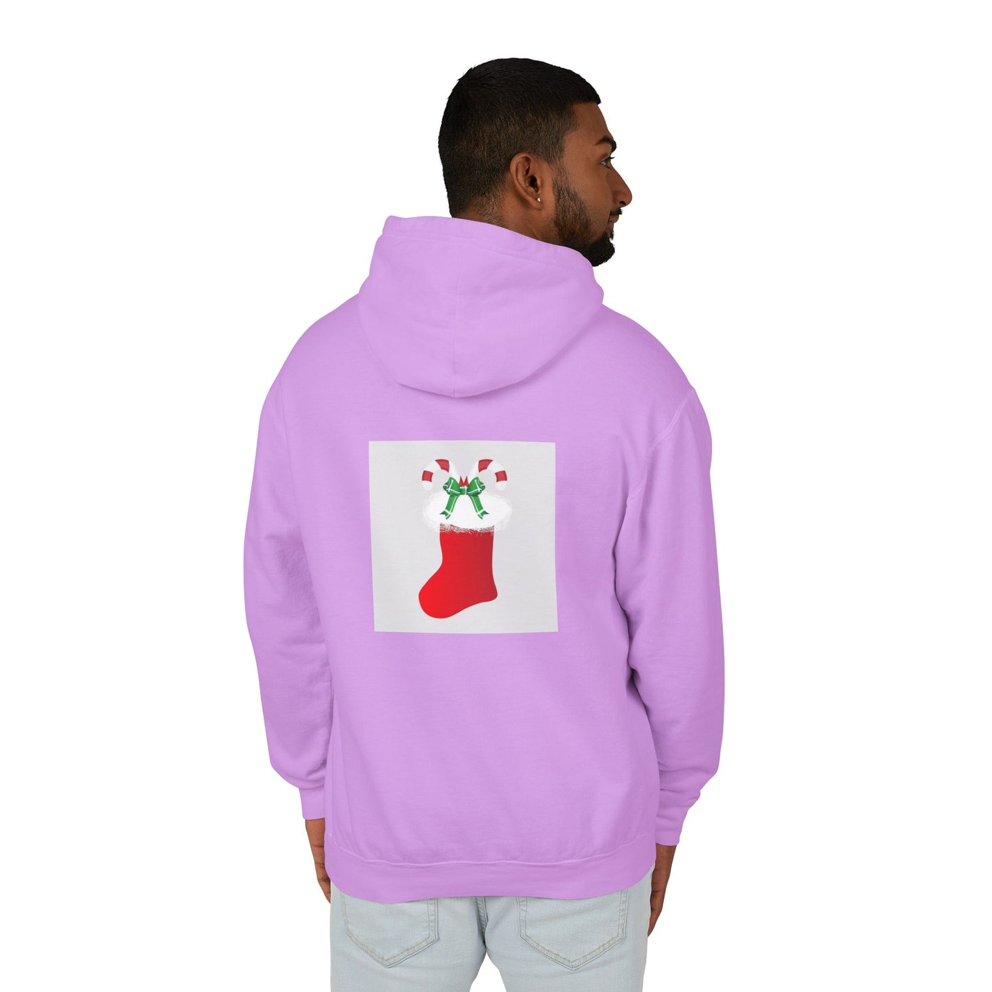 Funny Christmas Hoodie - Eating Candy Out Of Socks Design