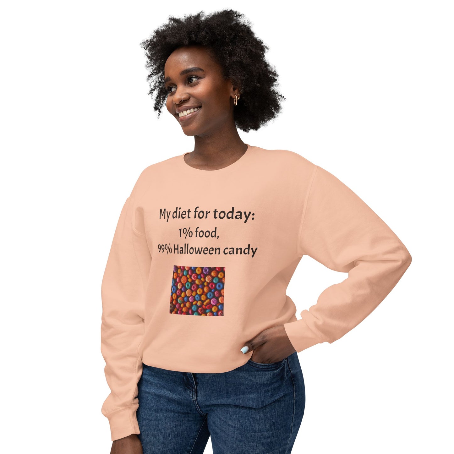 Halloween Lightweight Sweatshirt - Candy Lover Design