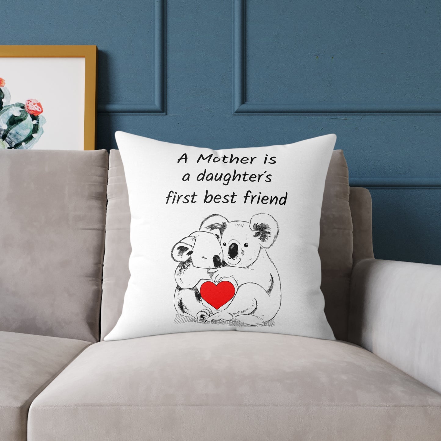 Vierkantige Kussing - Moeder Dogter Vriend Aanhaling Ontwerp