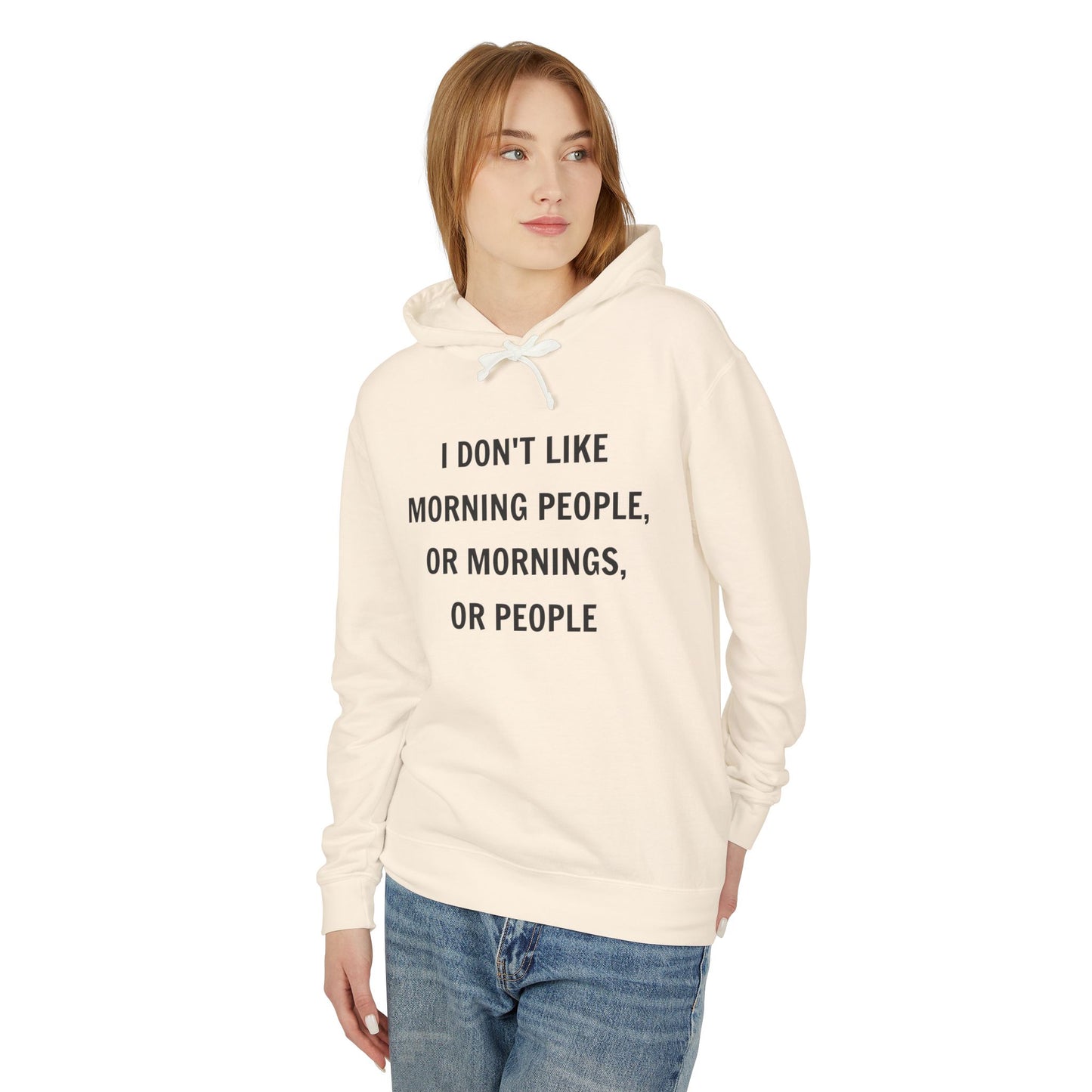Lustiger Spruch-Hoodie - Ich mag keine Morgenmenschen
