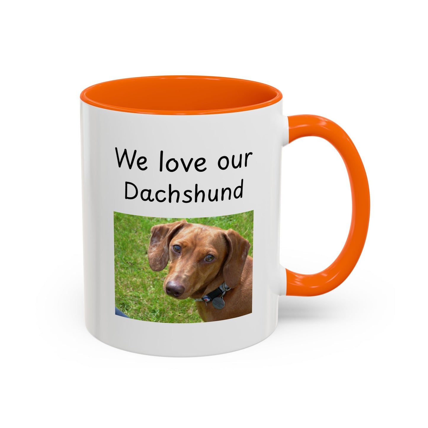Keramiktasse - "Wir lieben unseren Dackel"