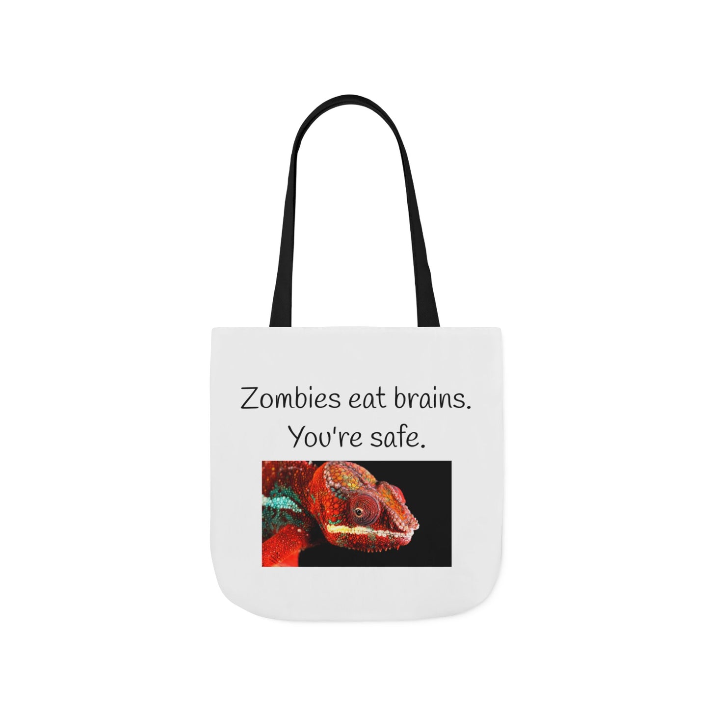 Canvas Tote Bag - "Zombies Eat Brains. You're Safe"