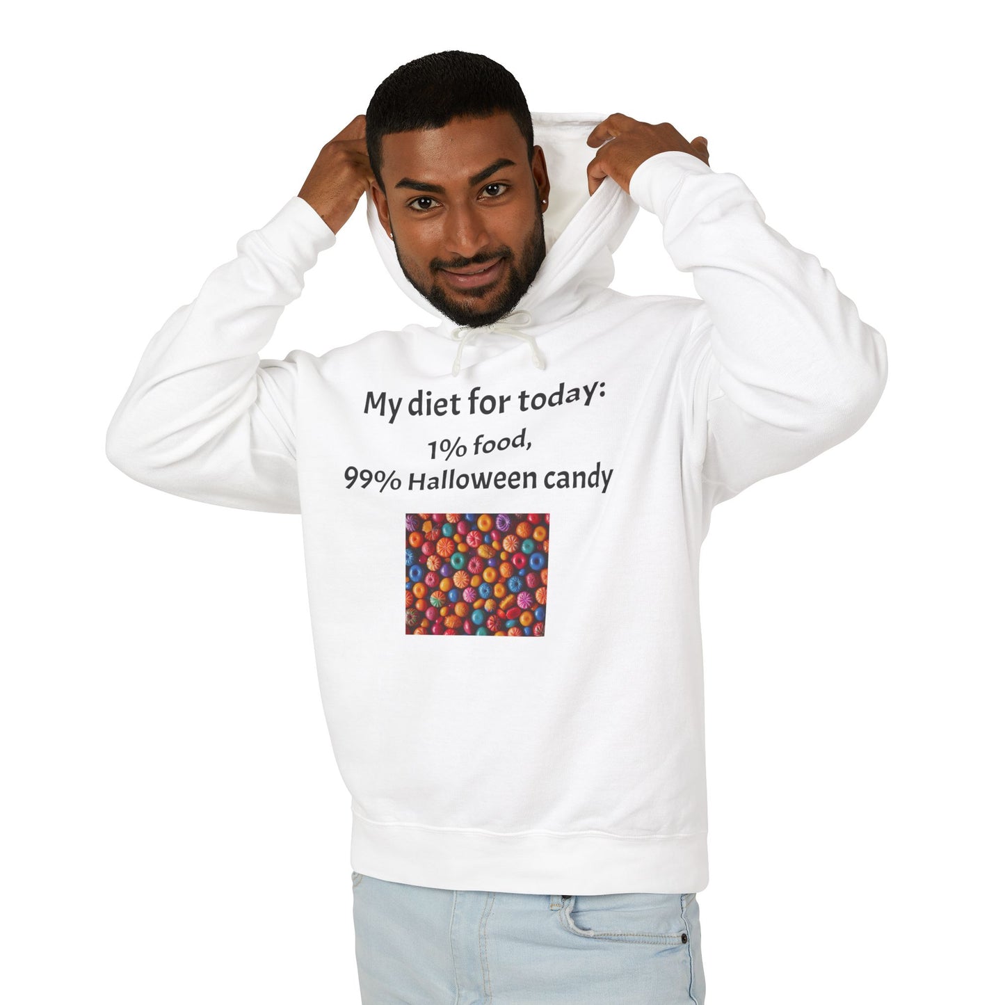 Halloween Lightweight Hoodie - Candy Lover Quote