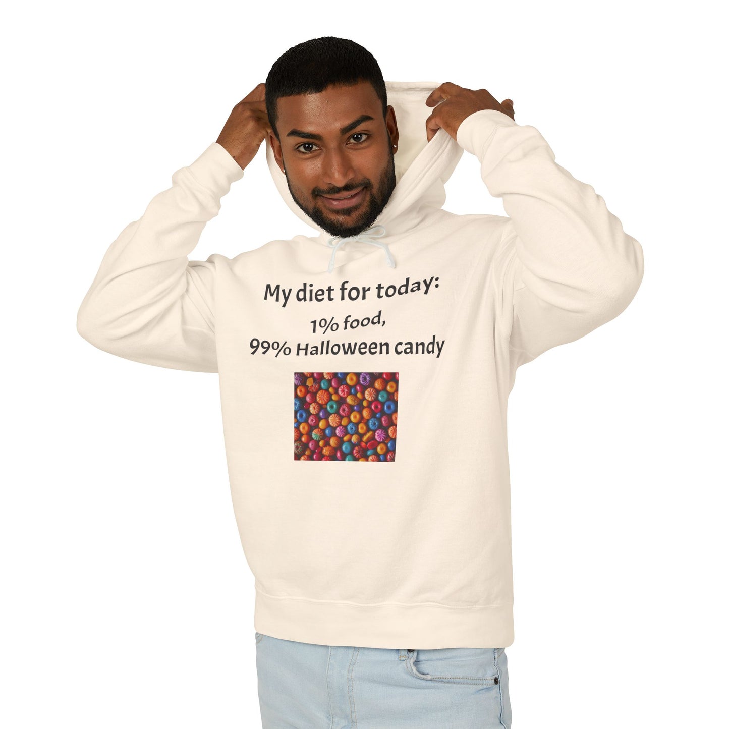 Halloween Lightweight Hoodie - Candy Lover Quote