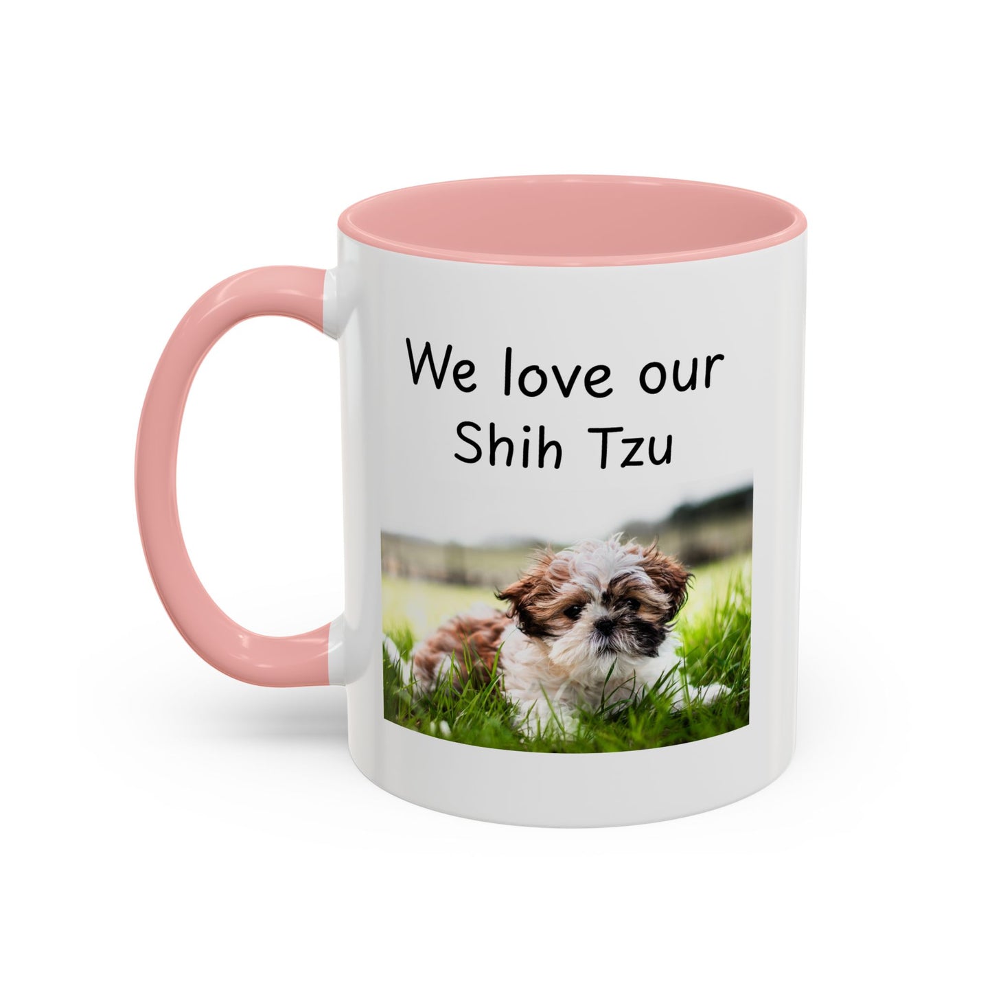 Keramiekbeker - "Ons is lief vir ons Shih Tzu"
