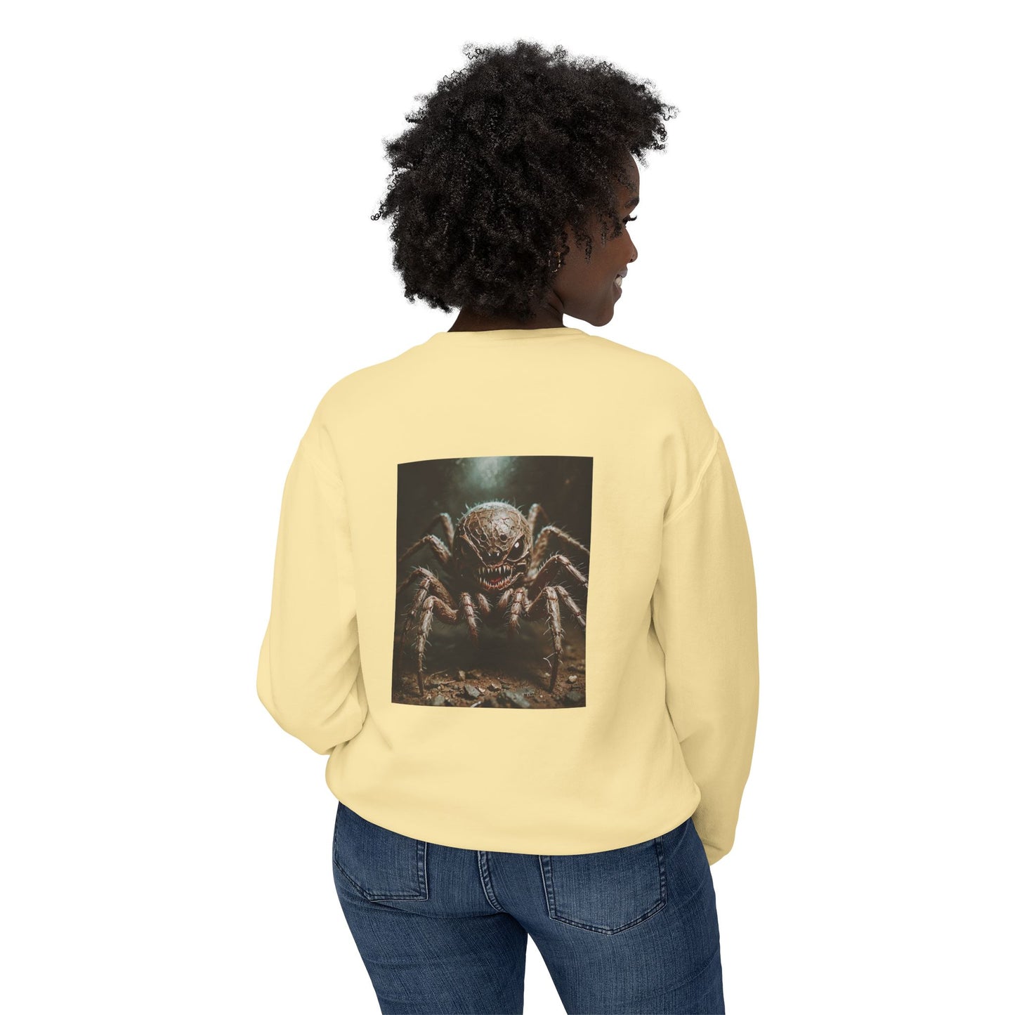 Unisex Lightweight Sweatshirt - Funny Spider Design