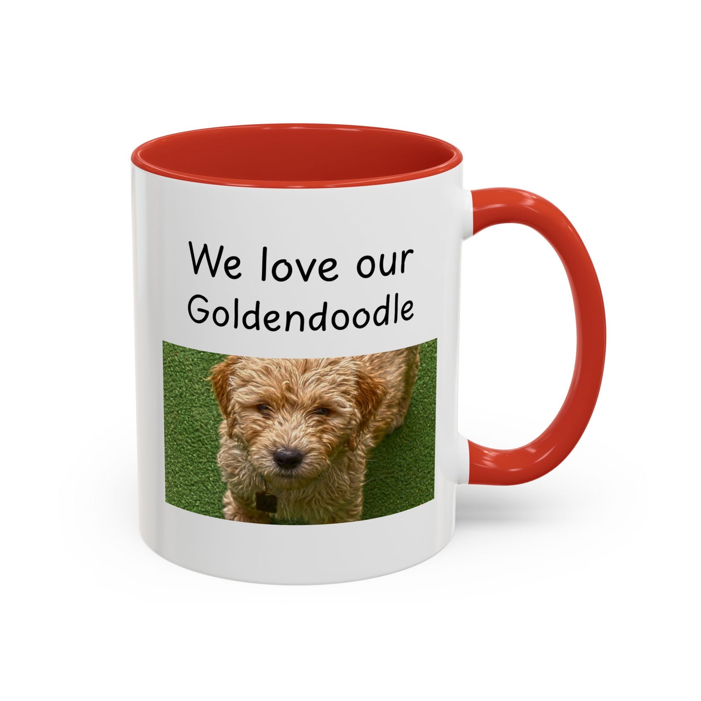 Ceramic Mug - "We Love Our Goldendoodle"
