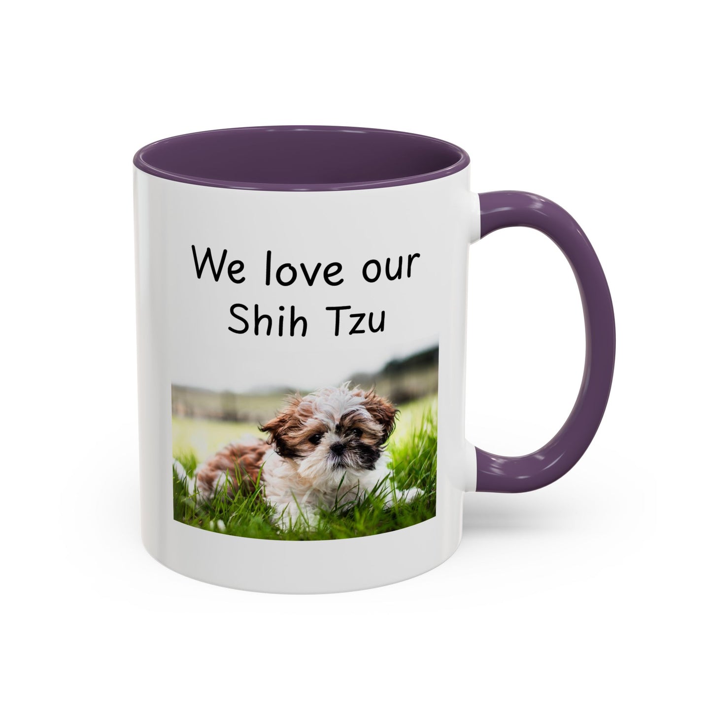 Keramiekbeker - "Ons is lief vir ons Shih Tzu"