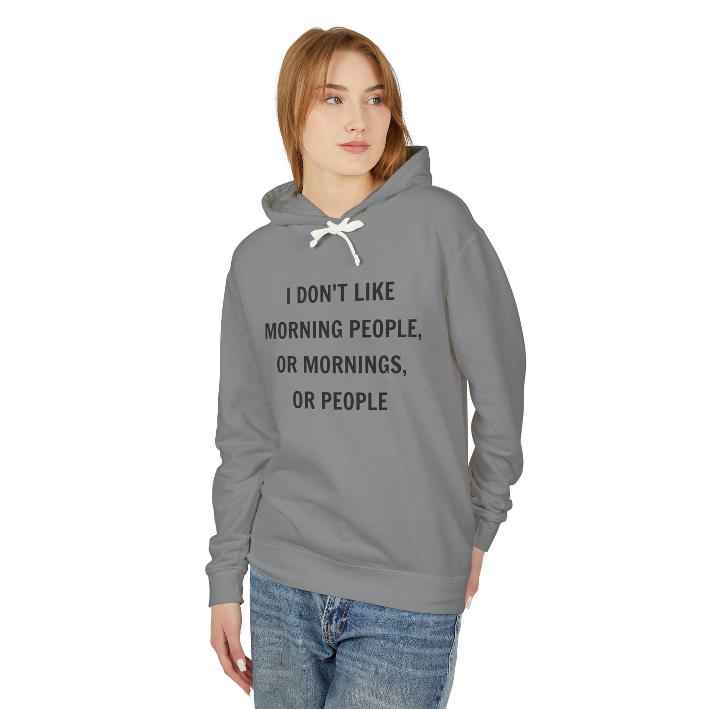 Lustiger Spruch-Hoodie - Ich mag keine Morgenmenschen