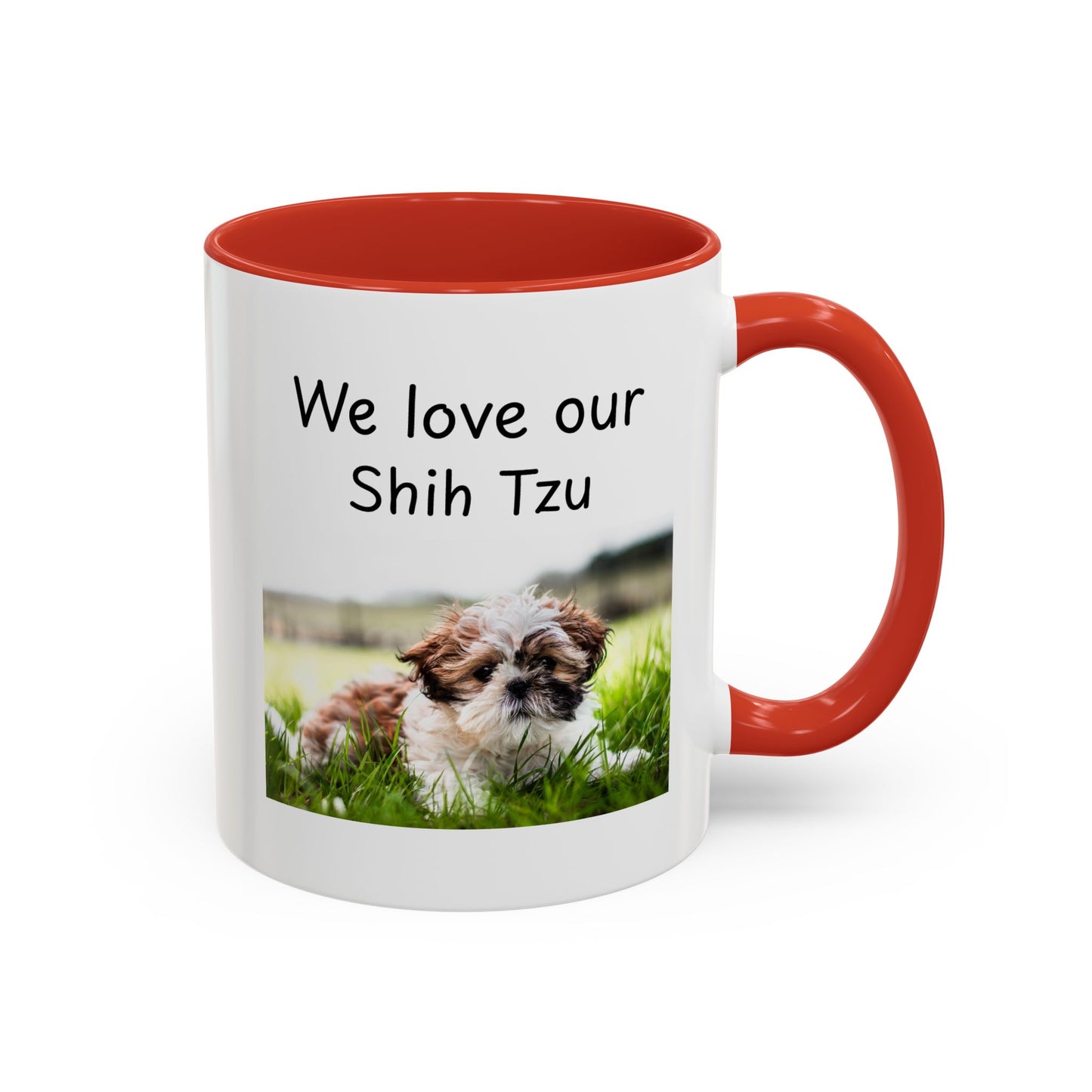 Keramiekbeker - "Ons is lief vir ons Shih Tzu"