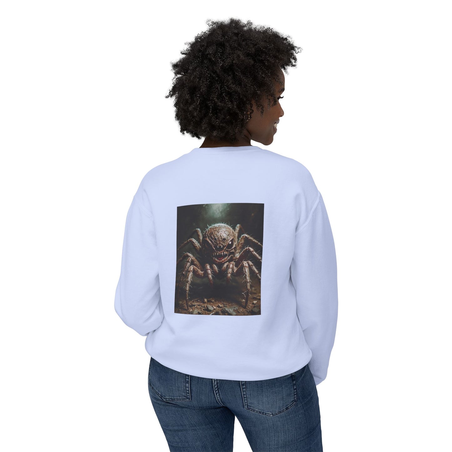 Unisex Lightweight Sweatshirt - Funny Spider Design