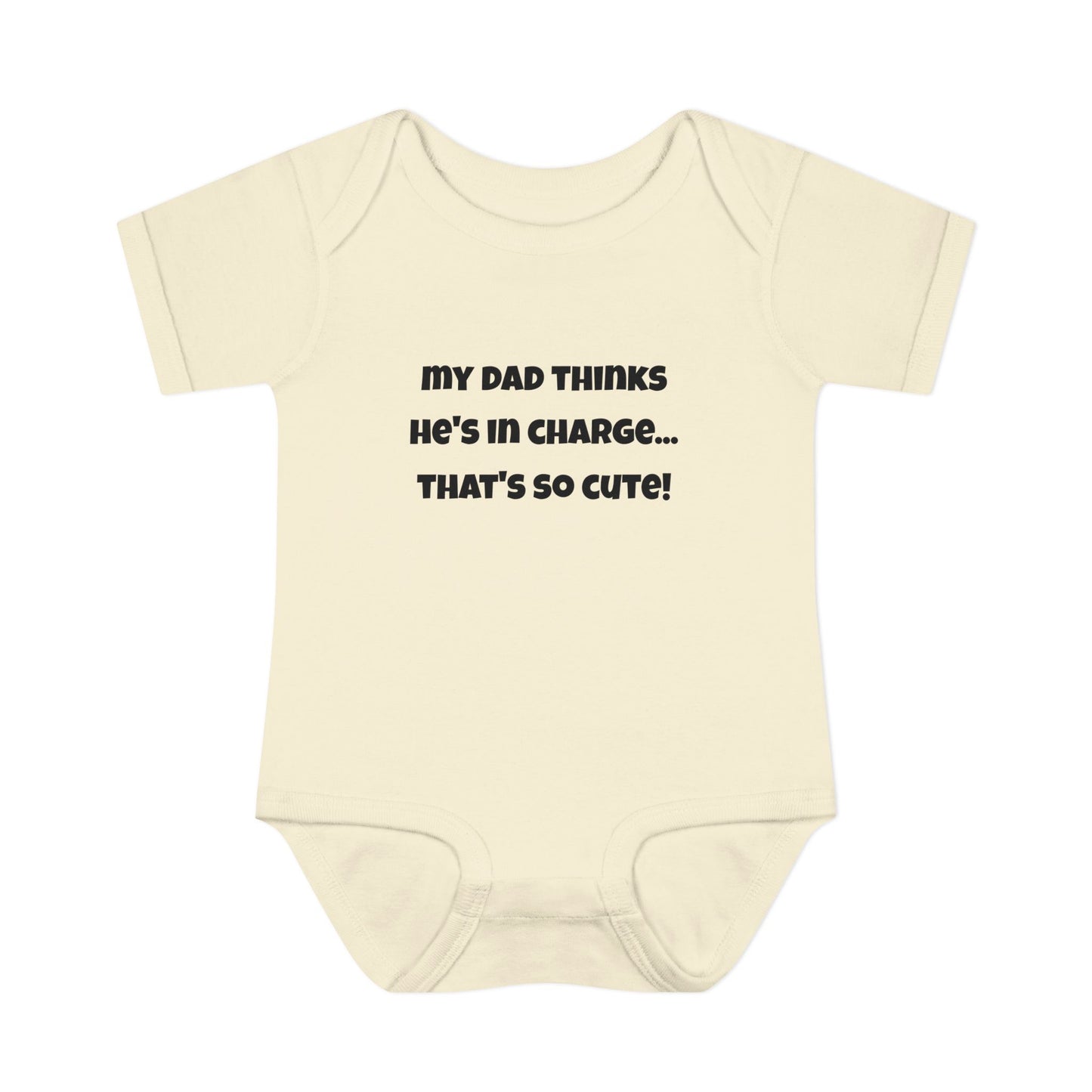 Body für Säuglinge/Kleinkinder – „Mein Vater denkt, er hat das Sagen“, lustiges Design