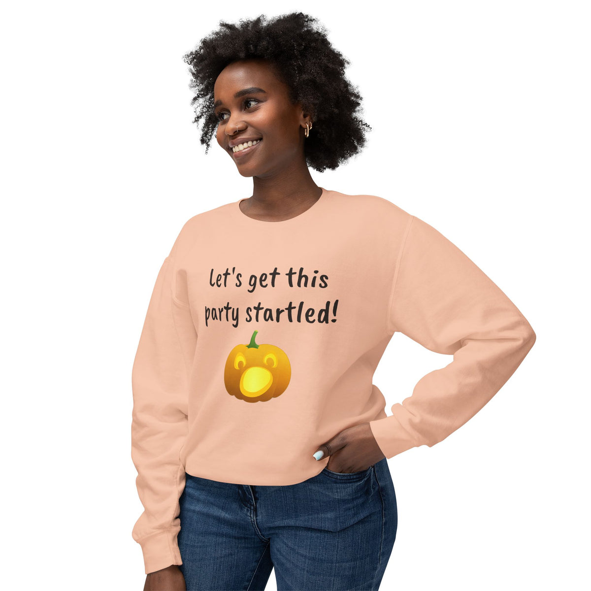 Halloween Unisex-Sweatshirt – „Lasst uns diese Party erschrecken!“