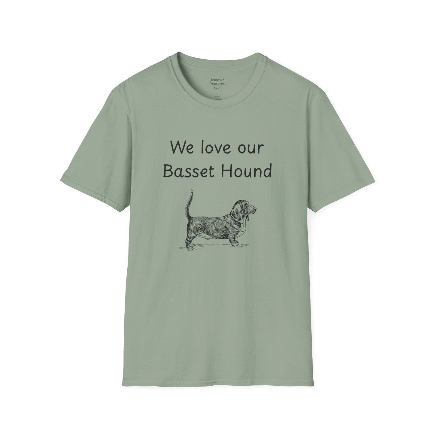 Unisex T-Shirt - "We Love Our Basset Hound" - Dog Owner Tee