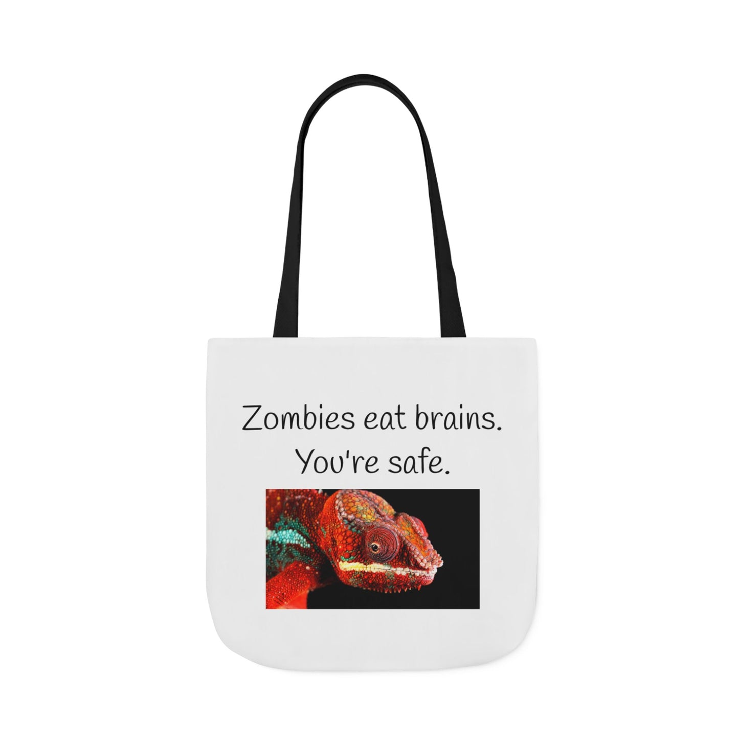 Canvas Tote Bag - "Zombies Eat Brains. You're Safe"