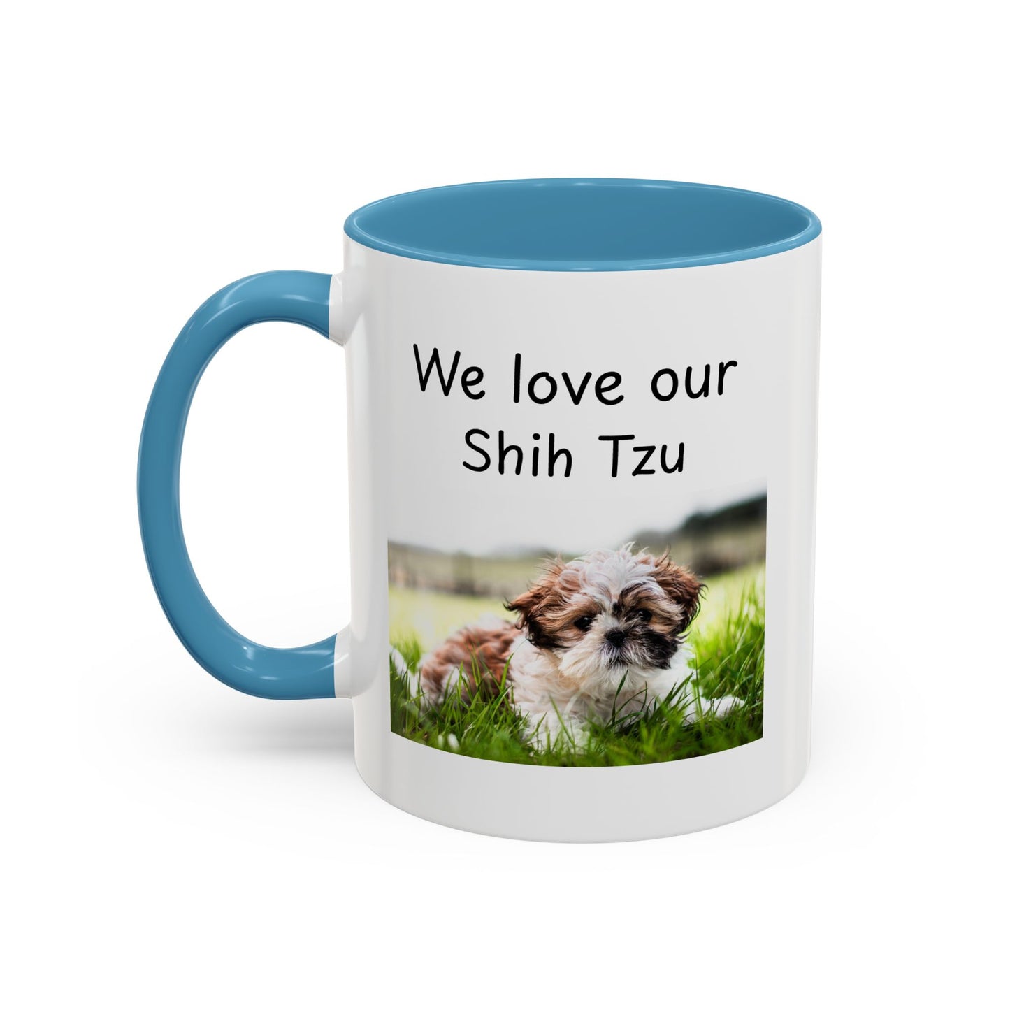 Keramiekbeker - "Ons is lief vir ons Shih Tzu"