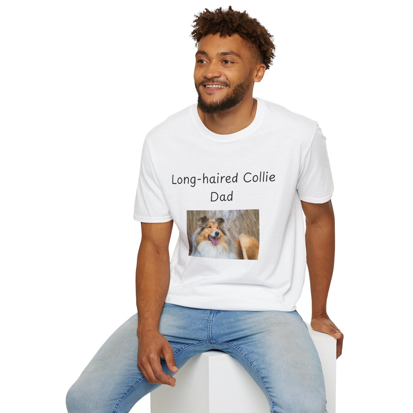 Unisex T-Shirt - "Langhaar Collie Papa" - Hundebesitzer T-Shirt