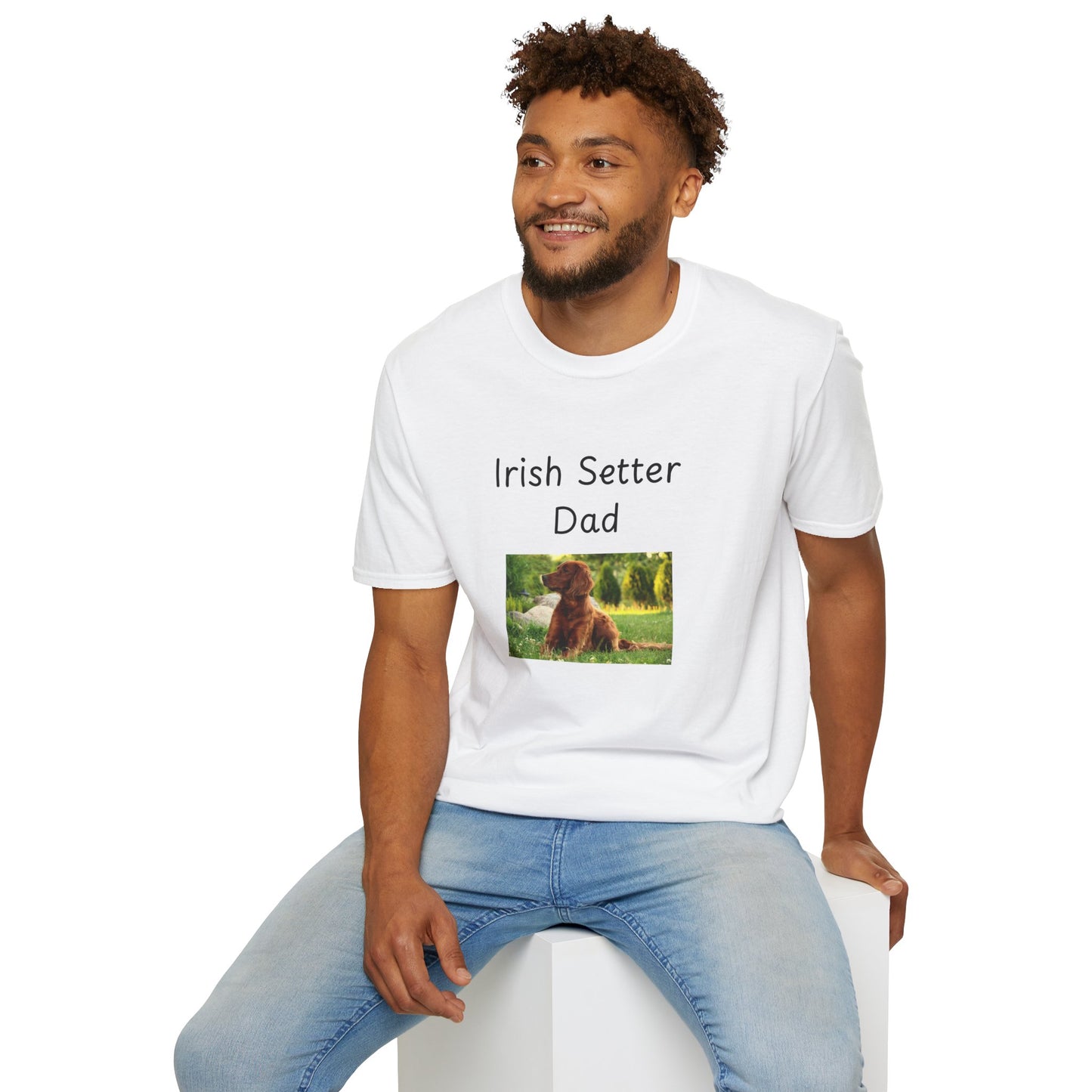 Unisex T-hemp - "Ierse Setter Pa" - Honde-eienaar T-hemp