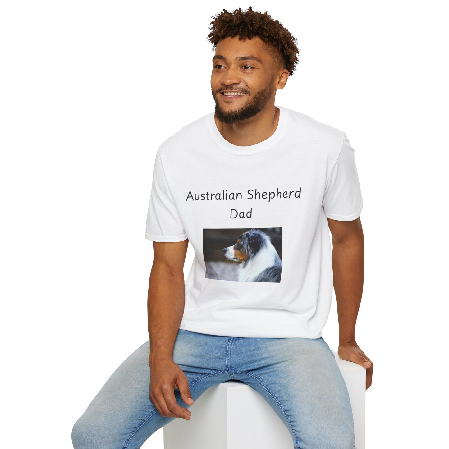 Unisex T-hemp - "Australiese Herdershond Pa" - Honde-eienaar T-hemp