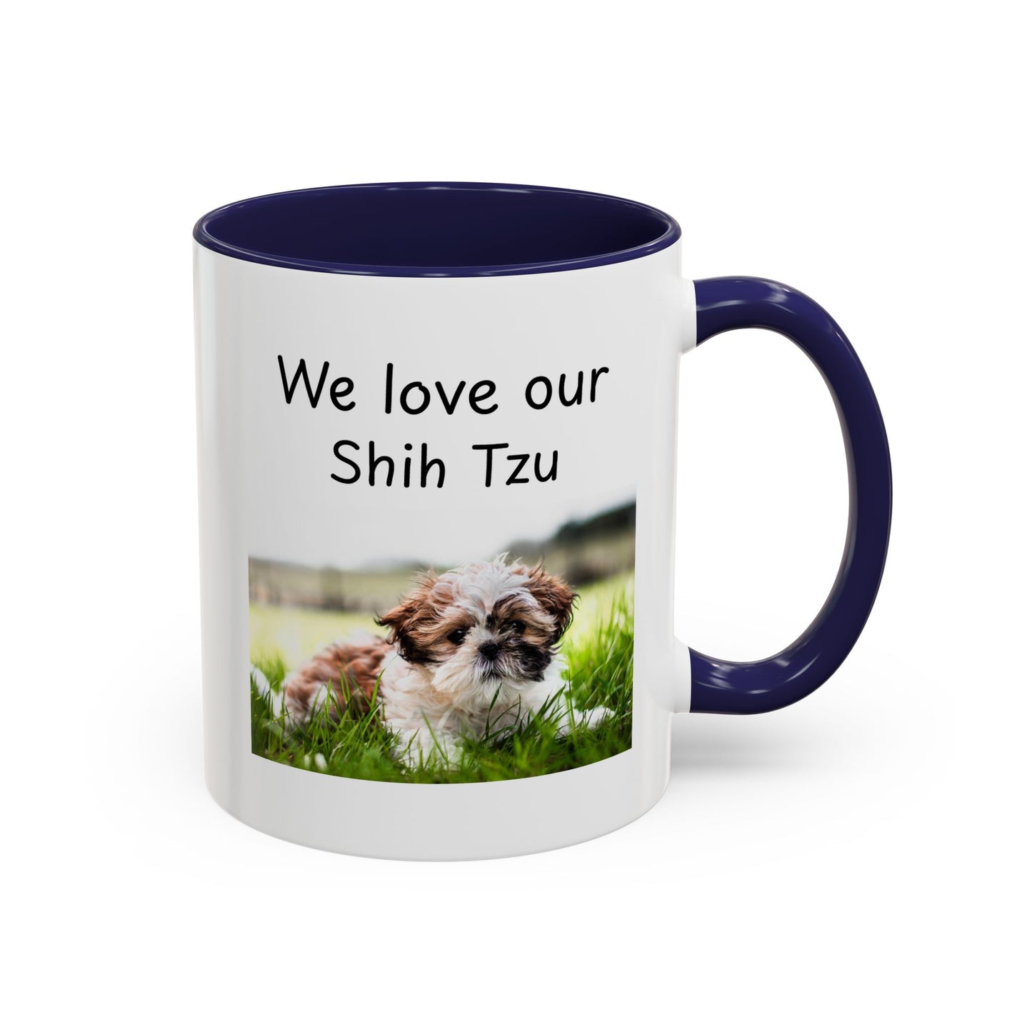 Keramiekbeker - "Ons is lief vir ons Shih Tzu"