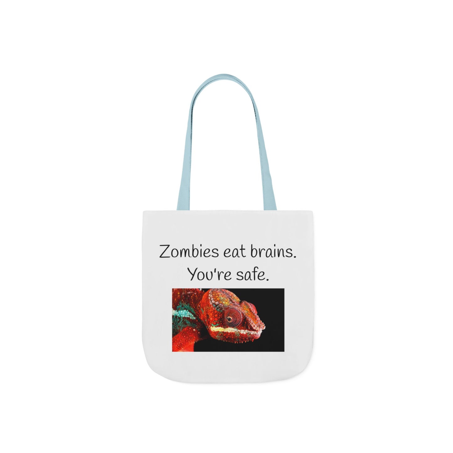 Canvas Tote Bag - "Zombies Eat Brains. You're Safe"