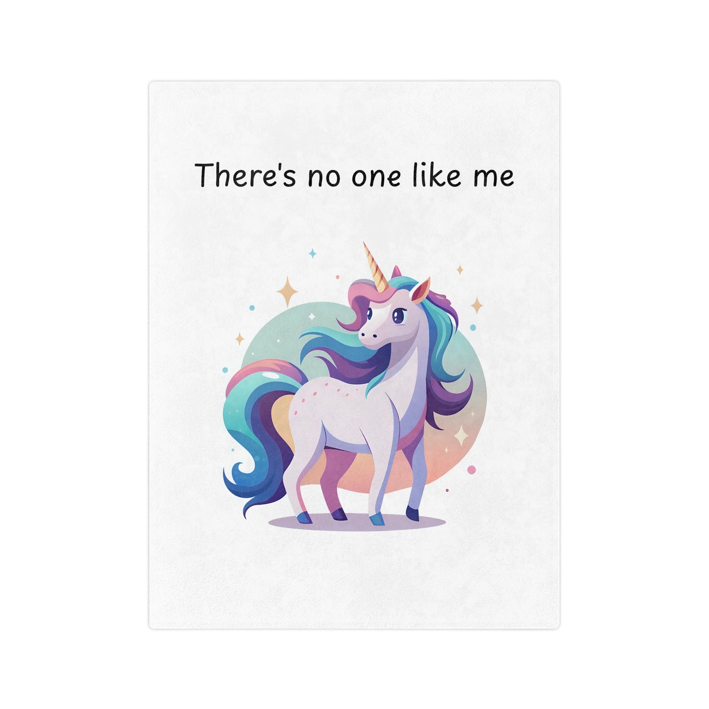 Child or Adult Unicorn Blanket - "There's No One Like Me"
