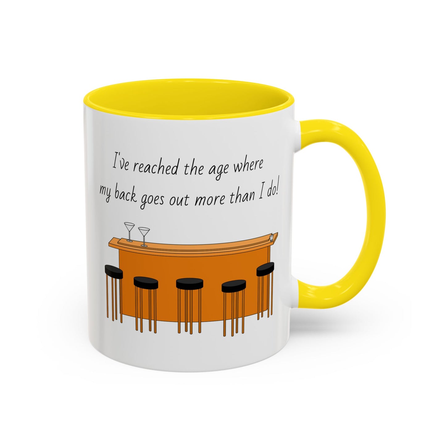 Tasse – „Back Goes Out“, lustiges Zitat, 312 ml