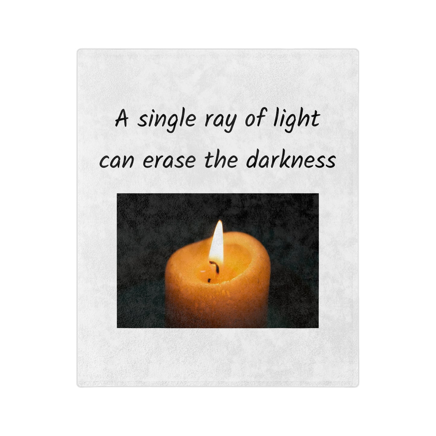 Velveteen Blanket - A Single Ray Of Light Inspirational Quote