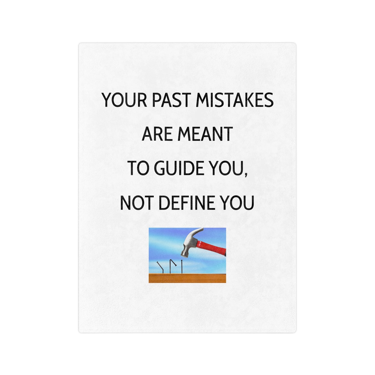 Velveteen Blanket - Inspirational Past Mistakes Guidance