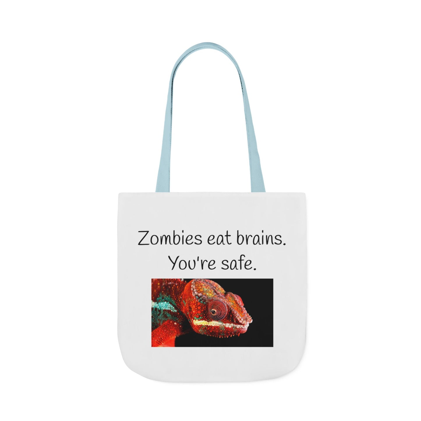Canvas Tote Bag - "Zombies Eat Brains. You're Safe"