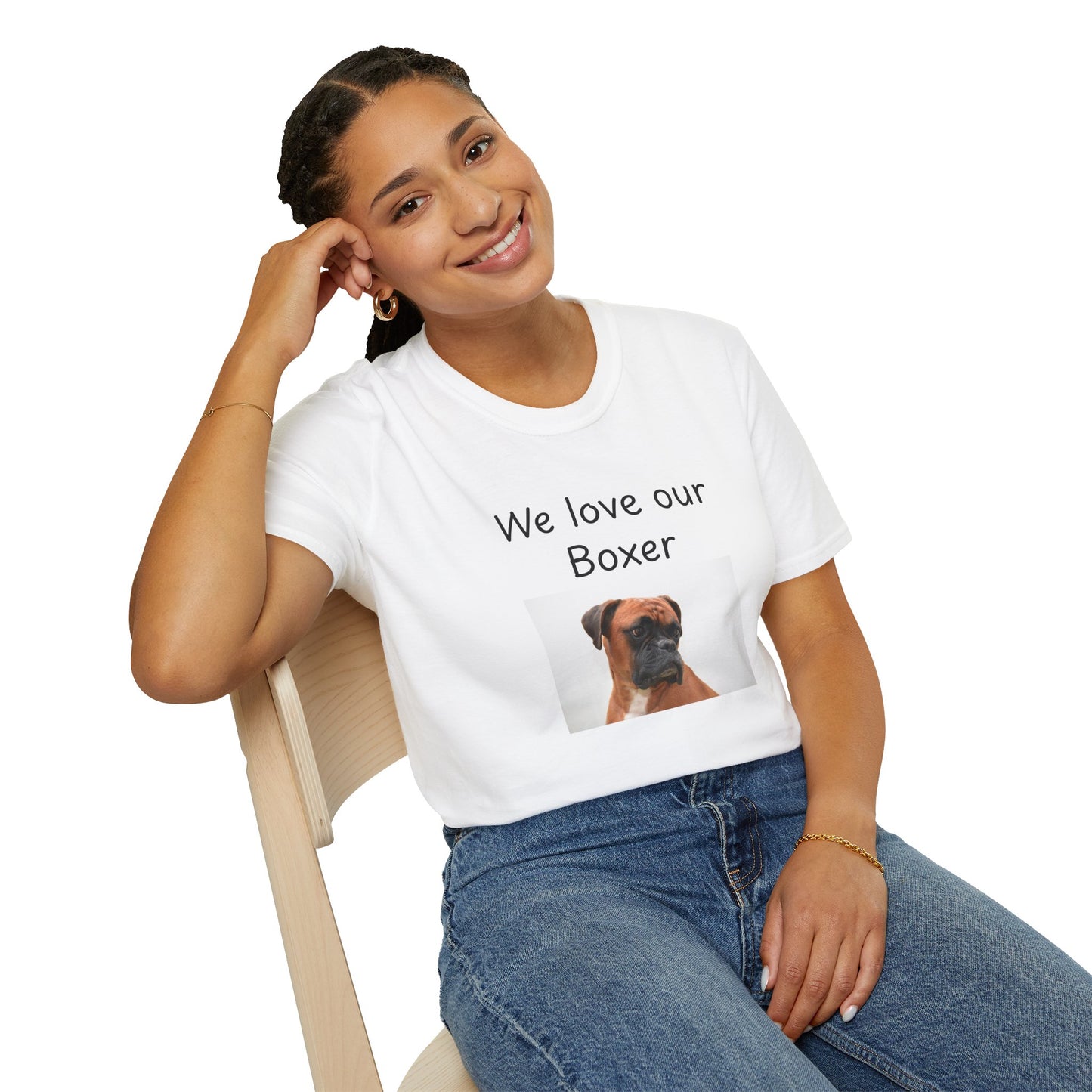 Unisex T-Shirt - "Wir lieben unseren Boxer" - Hundebesitzer T-Shirt