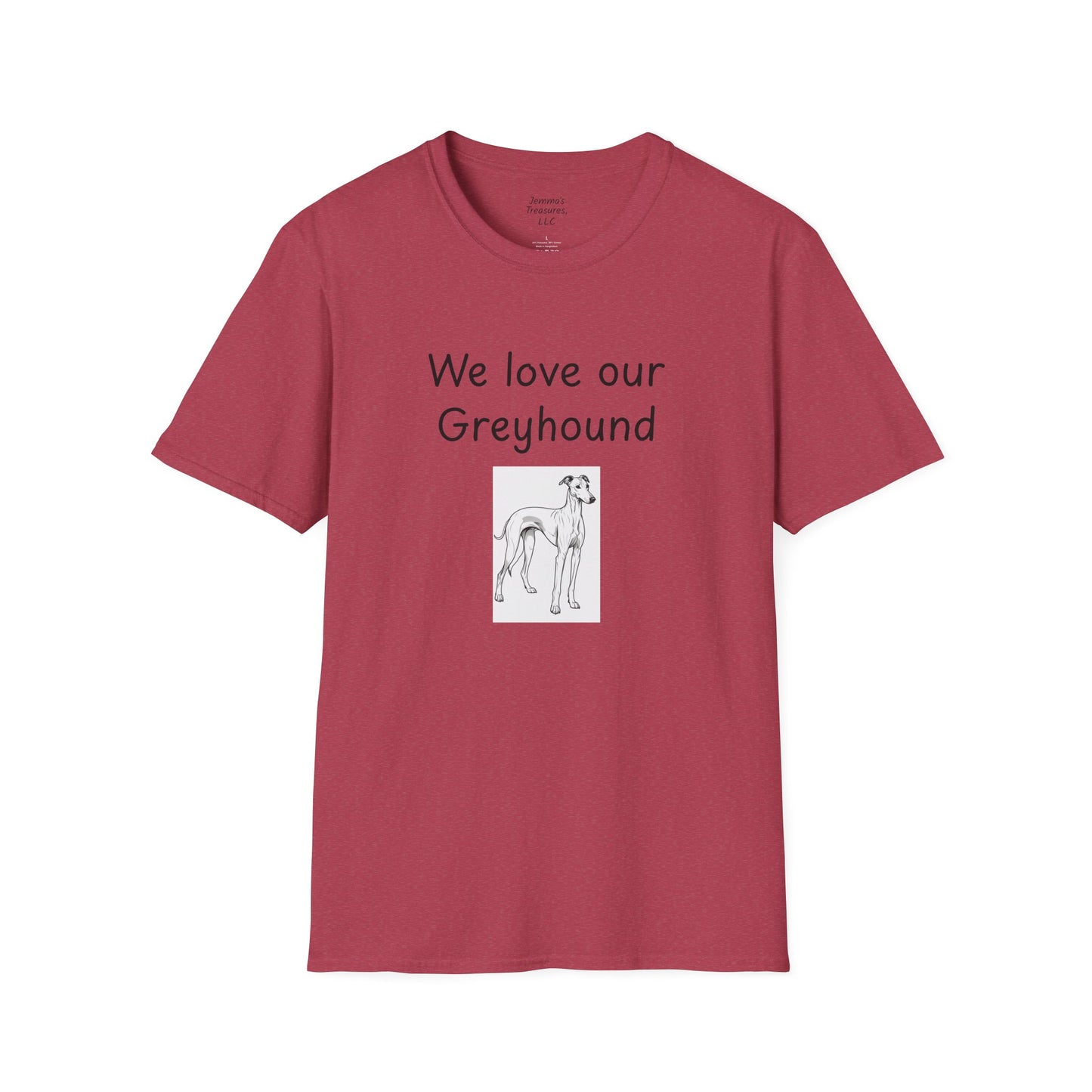 Unisex T-Shirt - "Wir lieben unseren Windhund" - Hundebesitzer T-Shirt