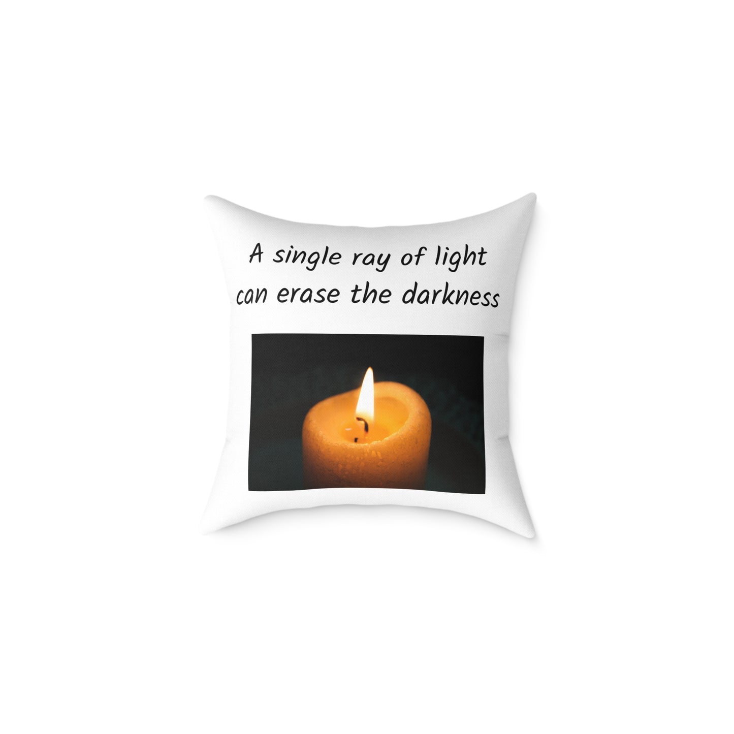 Throw Pillow - A Single Ray Of Light Inspirational Quote