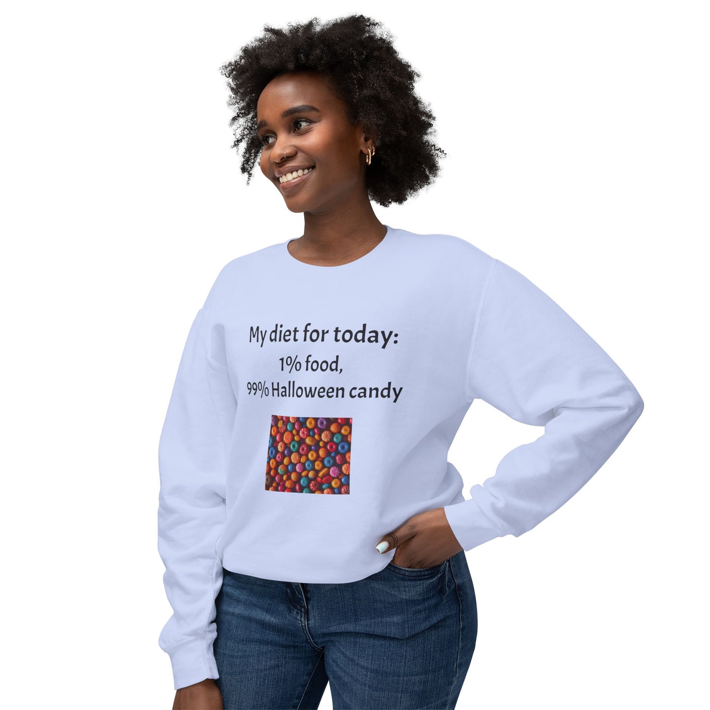 Halloween Lightweight Sweatshirt - Candy Lover Design