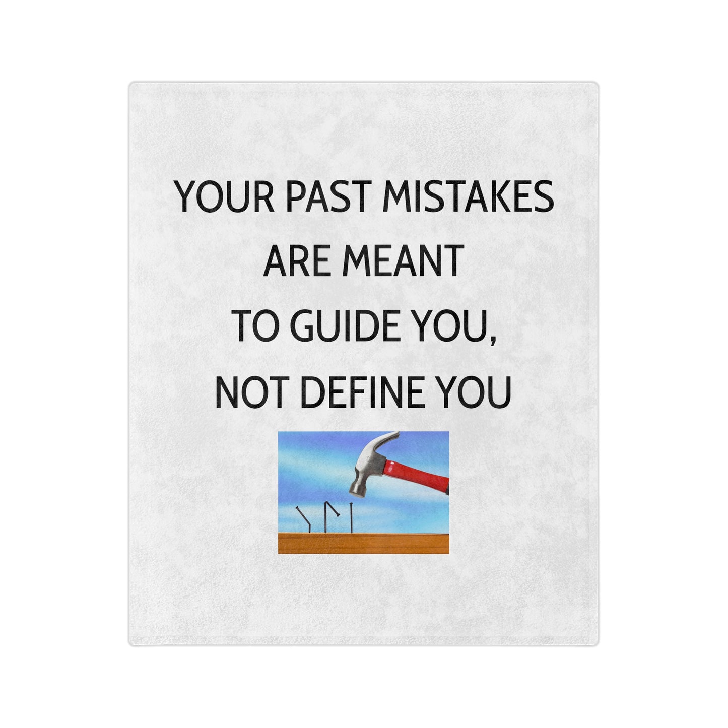 Velveteen Blanket - Inspirational Past Mistakes Guidance