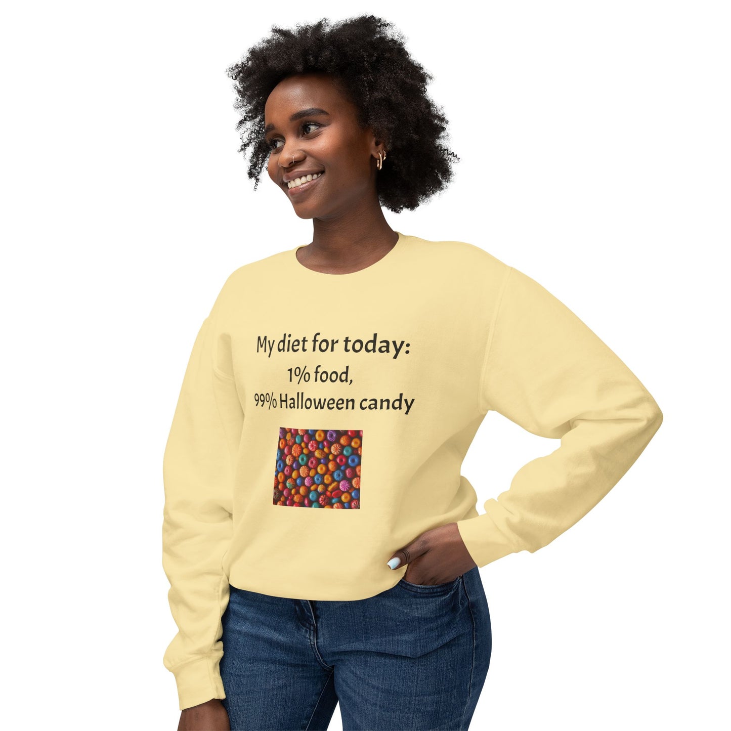 Halloween Lightweight Sweatshirt - Candy Lover Design