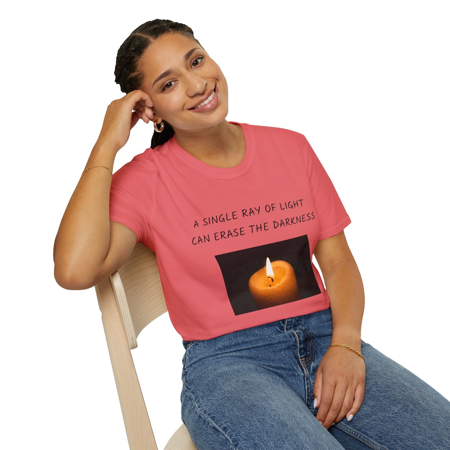 Unisex T-Shirt - A Single Ray Of Light Inspirational Quote