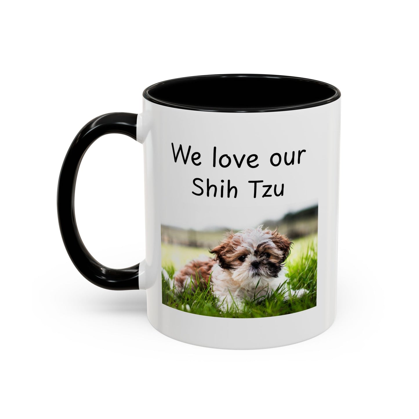 Keramiekbeker - "Ons is lief vir ons Shih Tzu"