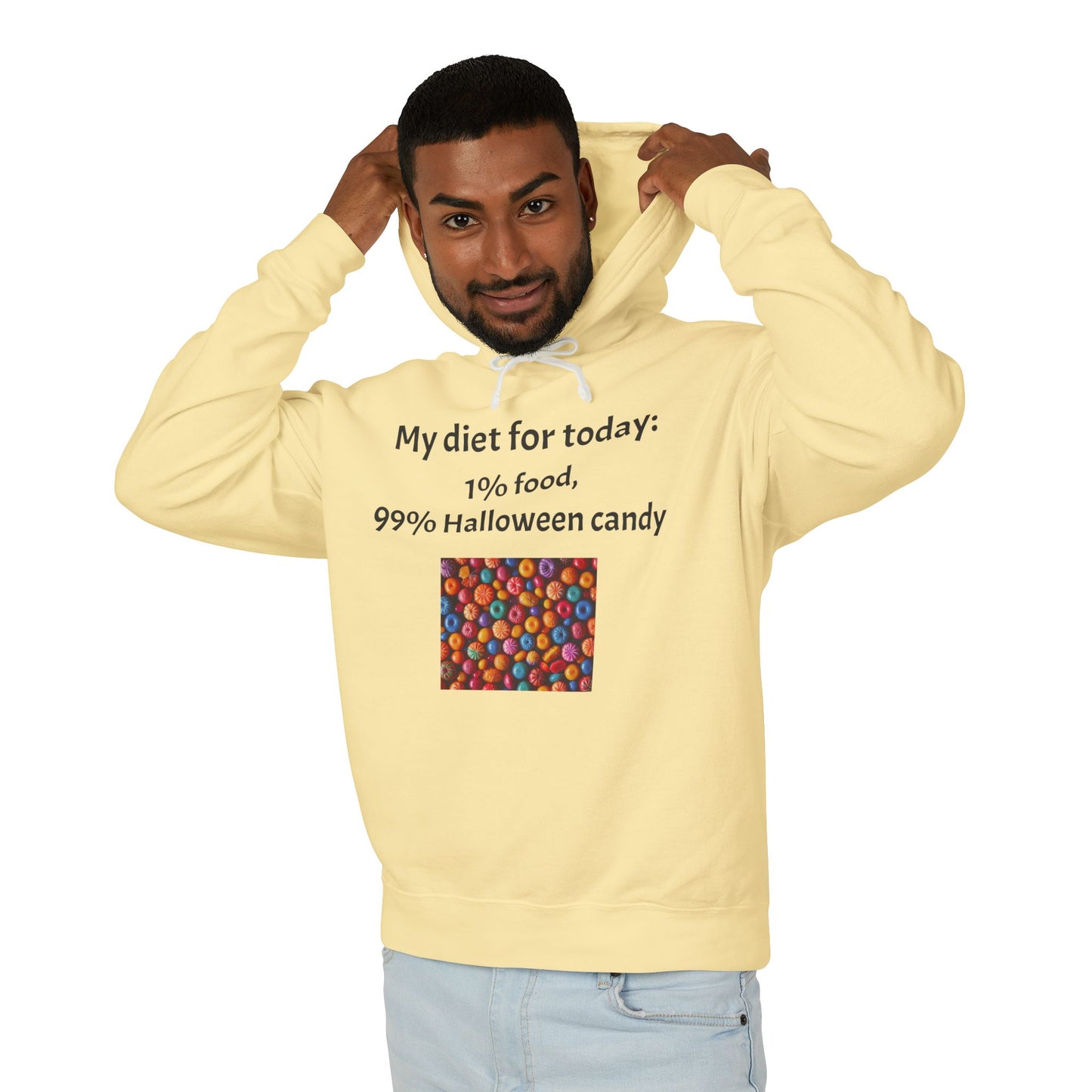 Halloween Lightweight Hoodie - Candy Lover Quote