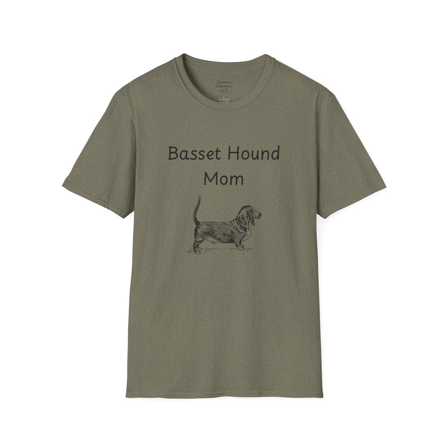 Unisex T-Shirt - "Basset Hound Mom" - Dog Owner Tee
