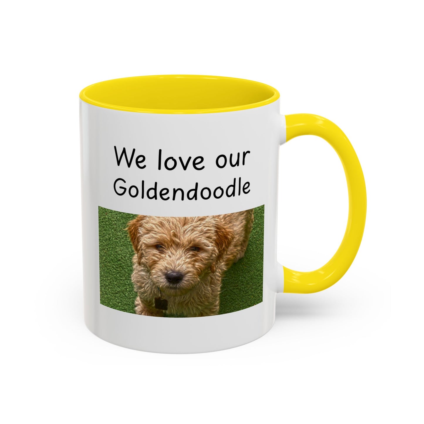 Ceramic Mug - "We Love Our Goldendoodle"