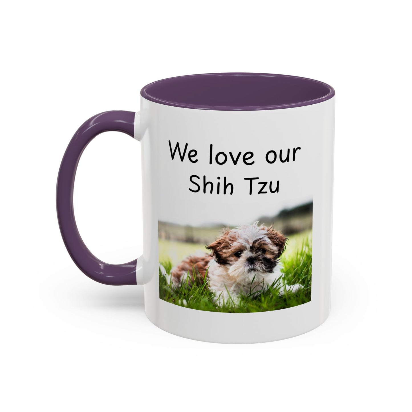 Keramiekbeker - "Ons is lief vir ons Shih Tzu"